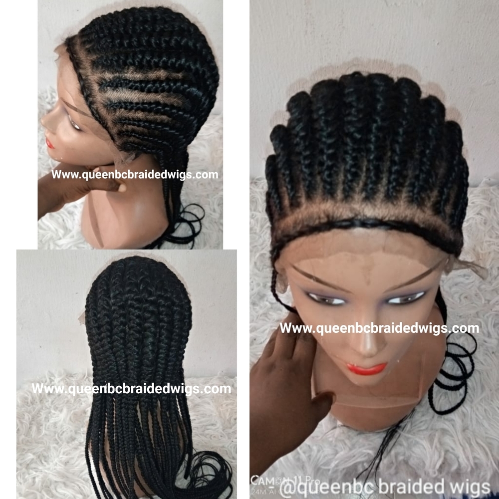 Straight back braids wig
